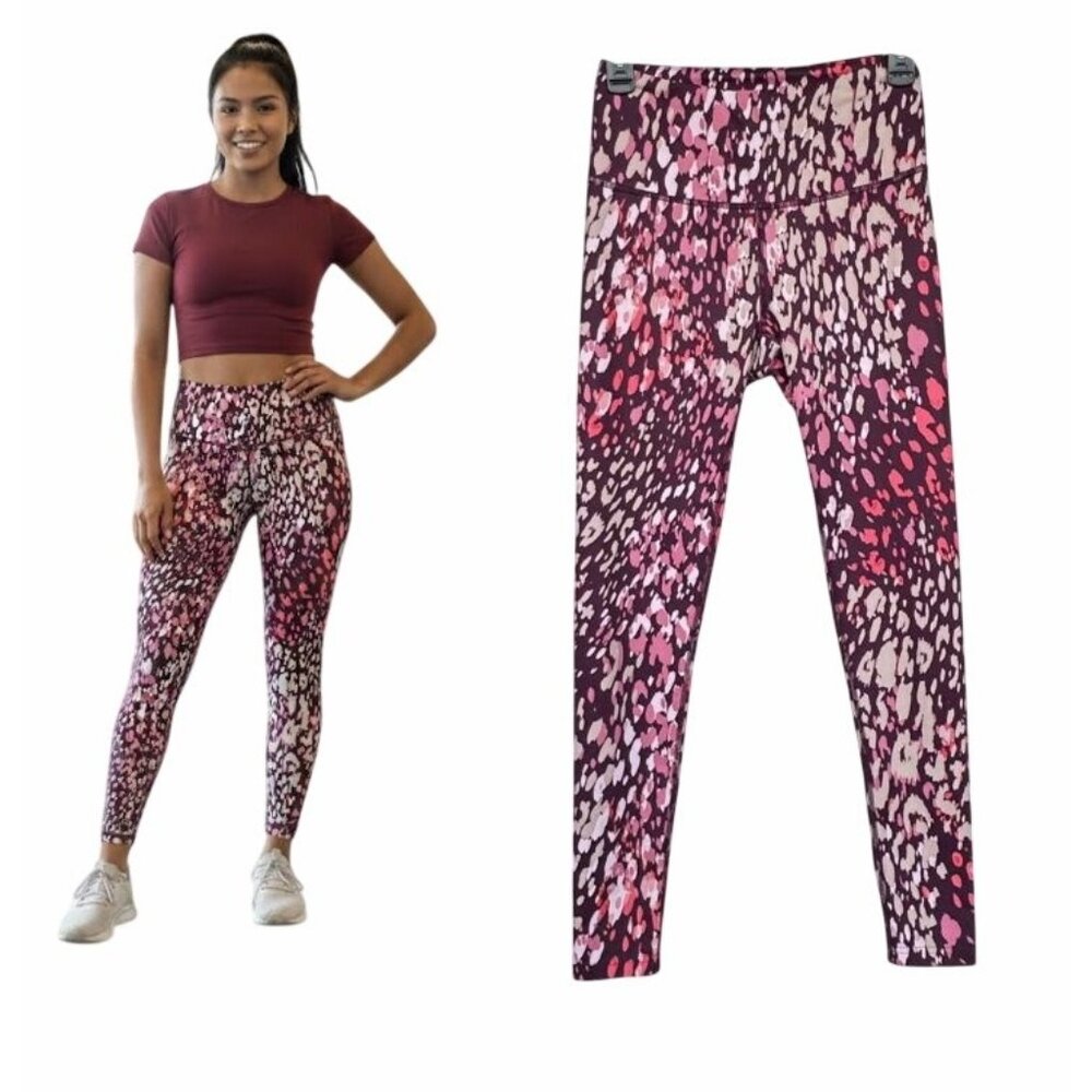⭐FILA SPORT Womens Animal Print 7/8 Length High Rise Fashion Leggings Size Small